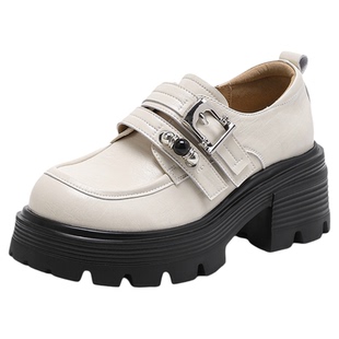 星期六厚底增高白色乐福鞋子女鞋2026新款春夏季通勤单鞋小皮鞋女