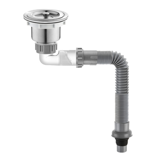 厨房水槽下水管配件洗菜盆横向排水管洗碗池下水器侧排防返臭套装