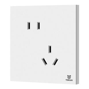 86型一开五孔10A三孔16a空调家用暗装墙壁单双控开关插座面板多孔