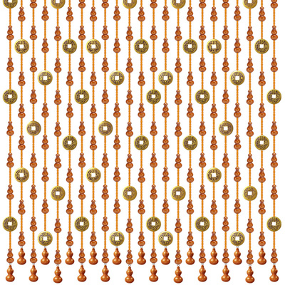 五帝币桃木珠帘客厅家用厕所