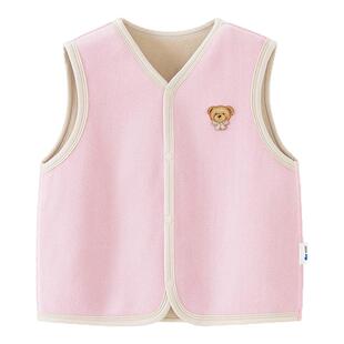 【泰迪熊IP联名】迷你巴拉儿童保暖背心男女童宝宝抓绒家居马甲