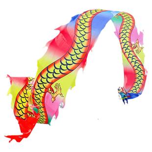 广场舞中老年人男女健身龙带甩彩带中国飞龙钢架龙头舞龙表演道具
