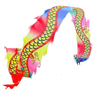 广场舞中老年人男女健身龙带甩彩带中国飞龙钢架龙头舞龙表演道具