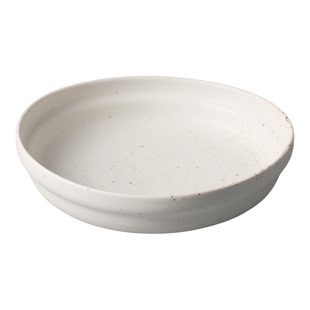 创意简约陶瓷圆汤菜盘麻点餐盘白色特色质感餐厅餐具复古日式风盘