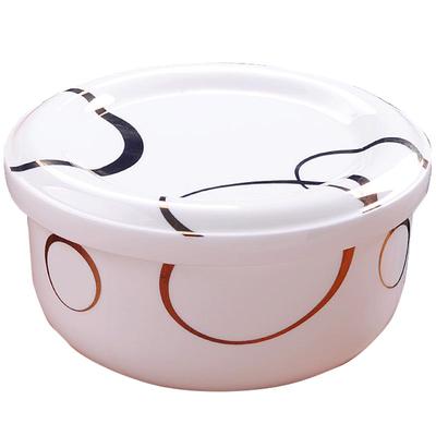 微波炉专用碗带盖骨瓷碗耐高温