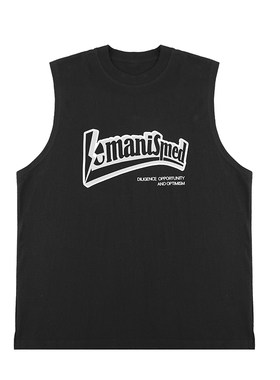lemanism宽松夏季亲肤胶印背心