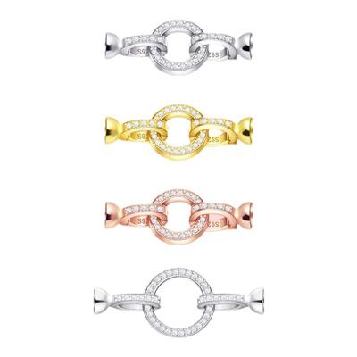 高档珍珠项链扣手链扣S925纯银