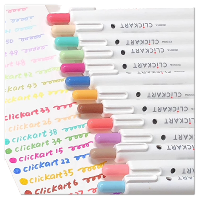 日本斑马Clickart按动水彩笔36色