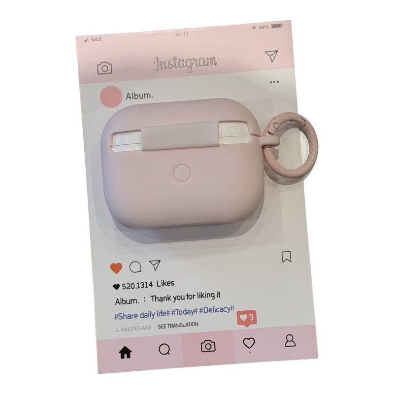 樱花粉适用苹果airpodspro3保护套airpods4代5代保护壳airpodspro2代耳机壳硅胶软壳连体保护壳防