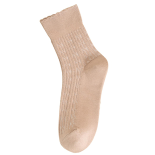 松口袜子女秋冬季加厚保暖中老年人腿粗宽松不勒脚冬天孕期月子袜