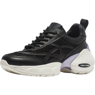 CDF女鞋轻奢时尚秋季老爹鞋网面透气增高厚底松糕鞋ins潮流休闲鞋