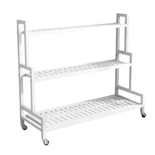 2025新款花架置物架阳台可移动带轮客厅落地式铁艺多层室外花盆架