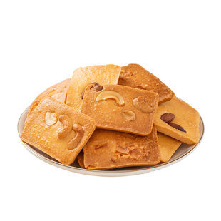 优乐麦坚果芙脆饼干椰片腰果巴旦木薄脆蛋糕煎饼干酪休闲零食小吃