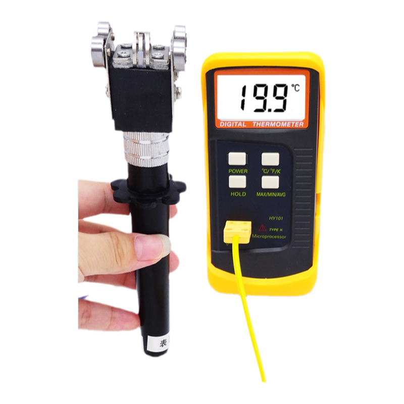 源恒通电子接触测温仪滚筒温度测试仪含四轮探头测温500度温度计