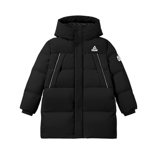 匹克童装男童羽绒服冬季儿童中长款外套保暖初中生白鸭绒上衣冬装