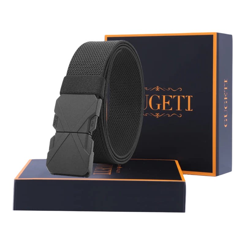 古格缇2025新款黑色帆布腰带