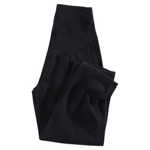 孕妇裤秋冬装8分小众复古哈伦牛仔裤外穿休闲加绒阔腿老爹裤8666