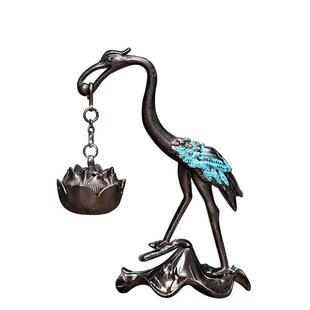 仙鹤莲花香炉小祥云无粘粉香薰路创意复古玄关摆件香道香器家用炉