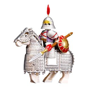 中国古代铁浮屠骑兵重甲积木人仔大唐玄甲军神策陌刀士兵儿童玩具