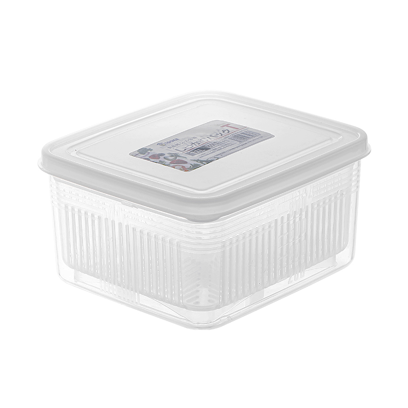 日本进口沥水保鲜盒食品级便携水果盒子便当盒冰箱专用食物收纳盒