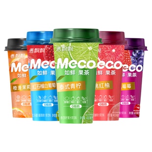 香飘飘meco果汁茶0脂肪小青柠水果茶即饮品如鲜果茶整箱茶饮400ml