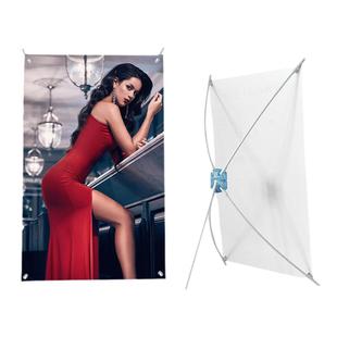 桌面X展架小型a4广告牌易拉宝海报设计定制A3生日立牌支架展示架