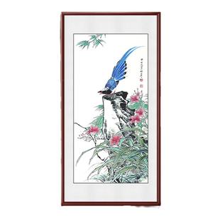 玄关装饰画梅花国画新中式禅意水墨挂画入门走廊通道壁画招财风水