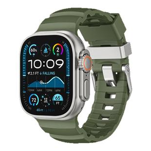 适用于applewatchultra3苹果手表S11氟橡胶表带iwatchs10高级感s9野径硅胶s8/7/6腕带运动透气45/46/49mm潮牌