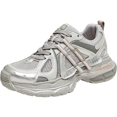 天美意2025新款厚底百搭系带潮流休闲运动鞋女老爹鞋KD091BM5