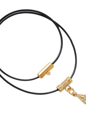 泰伽微镶钻吊坠绳锁骨链精致