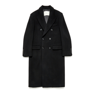 Dunst【允仔同款】2025冬季新品合身剪裁双排扣羊毛大衣UDCO5D125
