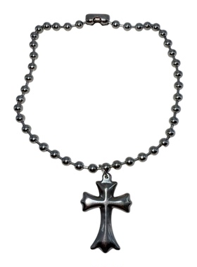 钛钢十字架项链锁骨链