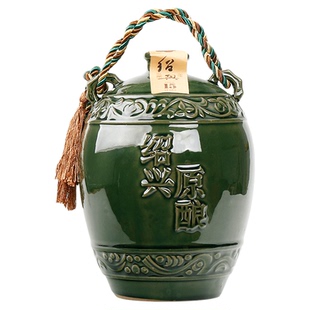 绍兴产黄酒十五年花雕酒传统手提礼坛经典半甜古法糯米酒3斤大坛