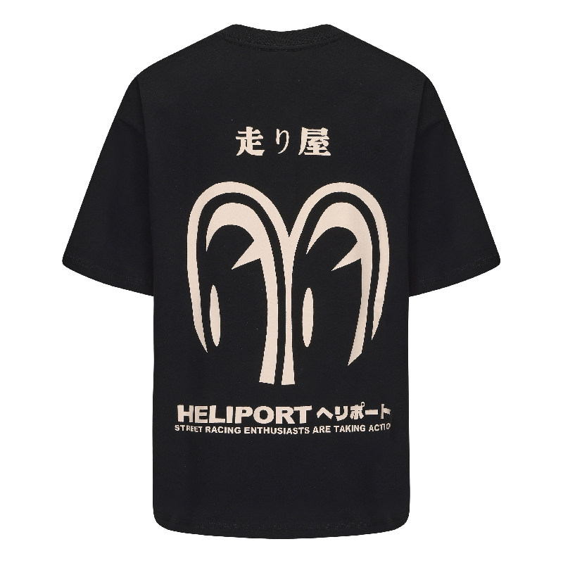 HELIPORT停机坪 大眼印花短袖圆领印花男女T恤日常宽松潮牌上衣