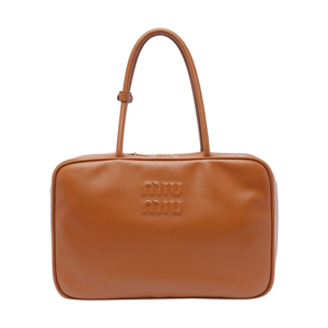 MIU MIU 缪缪 beau 干邑棕色中号真皮手提包26早春新款意大利代购
