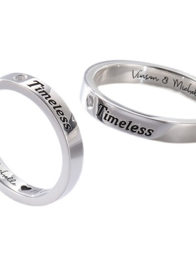 旦早原创定制闭口情侣戒指纯银