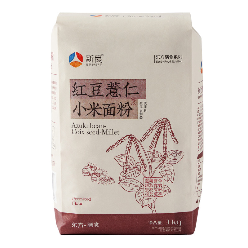 新良红豆薏仁小米面粉1kg粗粮馒头中筋粉