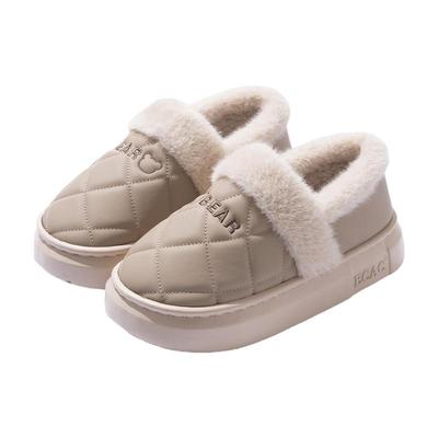 踩屎感棉拖鞋女士外穿包跟防水