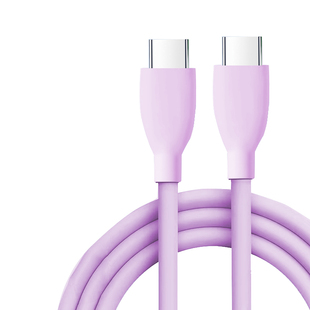 旌壹适用VIVO120W双typec充电线IQOO11闪充CtoC液态硅胶neo9pro软X90S数据线快充X100软加长粉色华为7竞速版