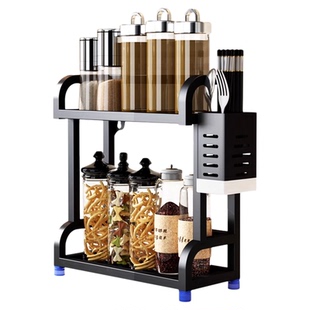 俏空间厨房不锈钢调料置物架筷子多功能台面壁挂收纳架用品架子