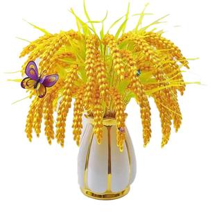 手工diy礼物材料包稻穗麦穗串珠编织花束自己做桌面摆件米粒珠