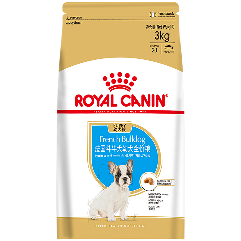 皇家狗糧法國斗牛犬幼犬糧FBJ30/3/6KG中型犬法斗專用狗糧干糧