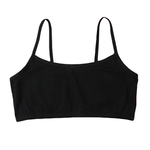 黑色吊带女童跳舞舞蹈小学生女大童发育期女孩小背心10岁儿童内衣