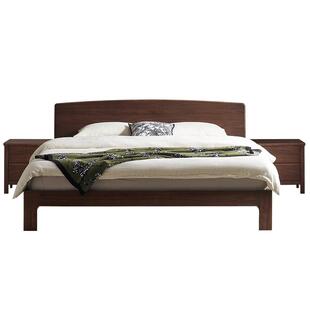 全友家居2025新款小户型1.5m实木床新中式主卧1米8大床双人床架