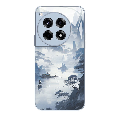 中国风山水手机壳适用一加系列