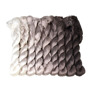 112号6A苏绣刺绣绣花桑蚕丝线缠花真丝线手工刺绣家用缝补藕灰色