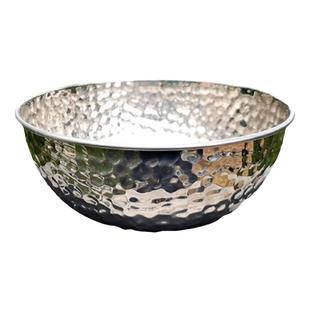 新款304不锈钢色拉碗汤面碗锤纹碗玫瑰金色水果碗儿童家用饭碗