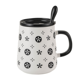 马克杯带盖勺杯子女新款2026家用喝水咖啡杯高档精致水杯男办公室