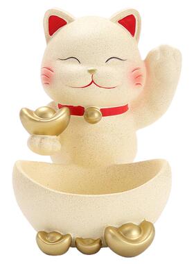 巴克美华招财猫元宝收纳摆件