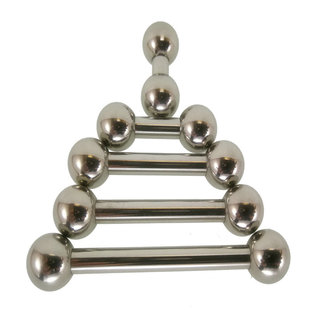 钛钢城R 潮装备人体穿刺 4.5直杆 排钉耳环耳钉 PA环舌钉 系带杆